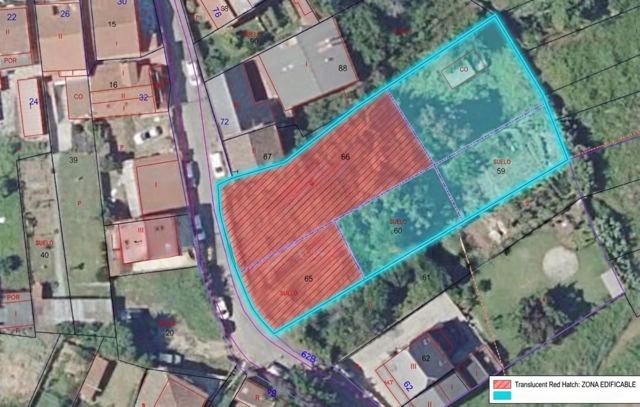Urban plot with several development options